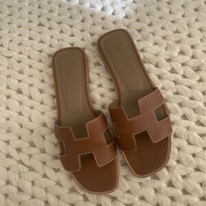 Hermes Oran sandals; excellent condition as only worn a handful of times